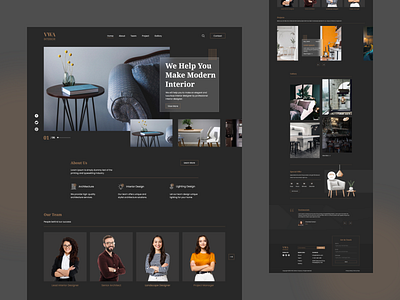 VWA Interior website design adobe illustrator cc adobe photoshop cc adobe xd branding design figma graphic design illustration logo ui ui design ux ux design