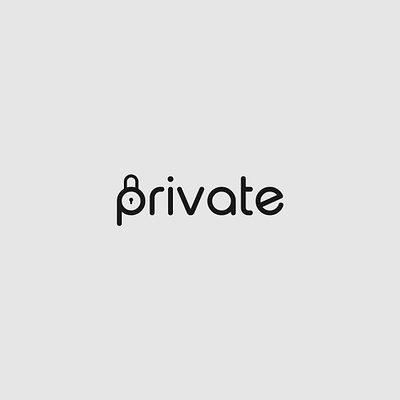 Private logo branding design illustrator lock logo logo design minimalist private safety typography vector wordmark
