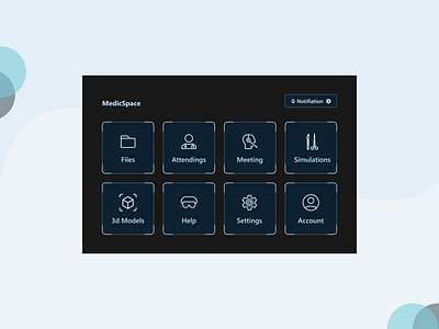Medicspace - Mixedreality UI home screen mixed reality ui uiux