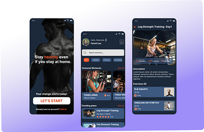 A fitness App ui