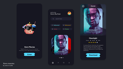 Movies App app design cinema app design movie movie app movie ticket movies ui