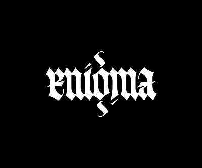 Enigma Ambigram ambigram ambigrama blackletter calligraphy design enigma gothic handmade illustration lettering logo mystic tattoo typography wine