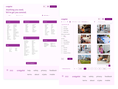 Craigslist design ui ux web design