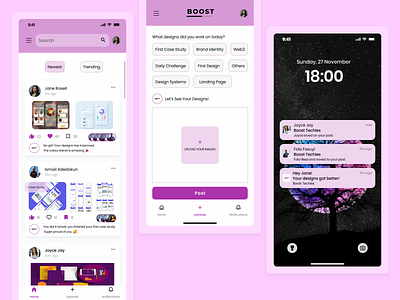 Boost Techies app design mobile ui ui ux