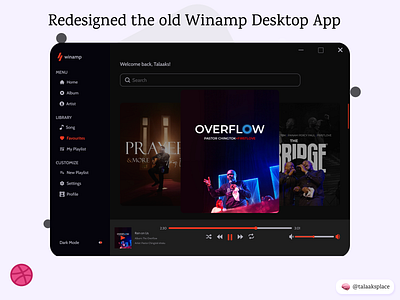 WinAmp app design mobile ui ui ux