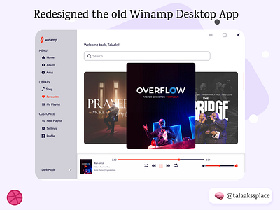 WinAmp App app design mobile ui ui ux