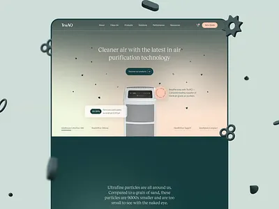 TruAQ 3d air filtration air purifier animation carousel design detail ecommerce experience icon iconography landing page motion design motion graphics product product page scale typography web website
