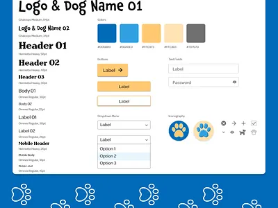 Animal Shelter Website Design System app branding design graphic design logo typography ui ux