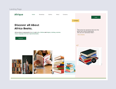 This is a book landing page. dailyui ui ux