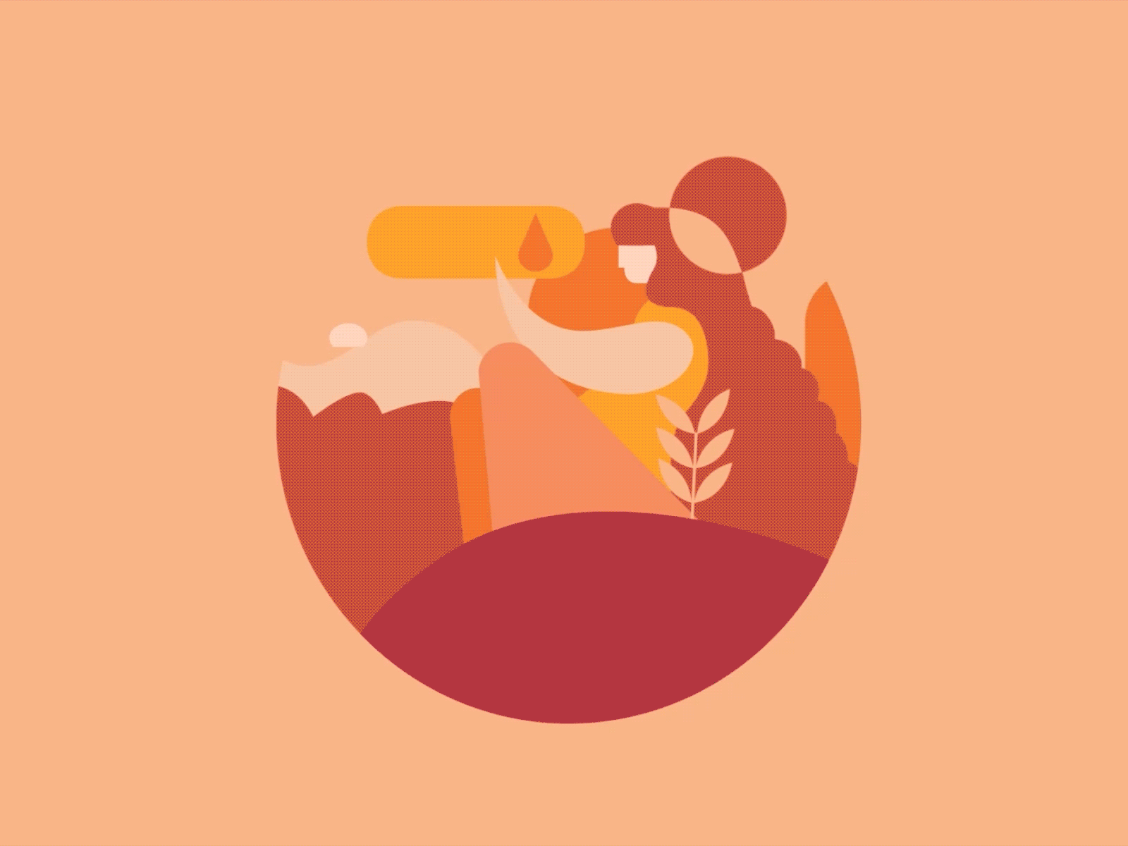 Illustration for organic cosmetics animation character design illustration graphic design illustration modern natural natural landscape organic packaging people illustration