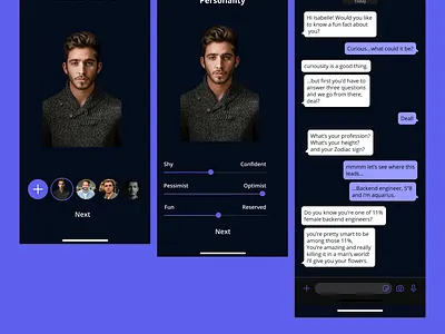 Chatbot AI app design graphic design ui ux