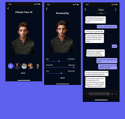 Chatbot AI app design graphic design ui ux
