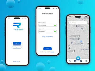 Ride Online app design mobile ride transportation ui ux