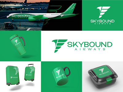 Skybound Airways - Logo & Brand Identity aeroplane airline airplane airport airways branding creative creative logo design fly flying logo logofolio logos logotype luxury pilot sky skybound wordmark