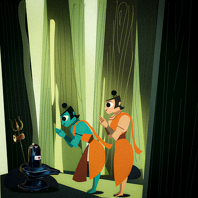 Legend of Prince Ram adobe animation art artist artistforlife characterart characters design digital art digitalart digitalartist illustration illustrator light art ramayan visonboard