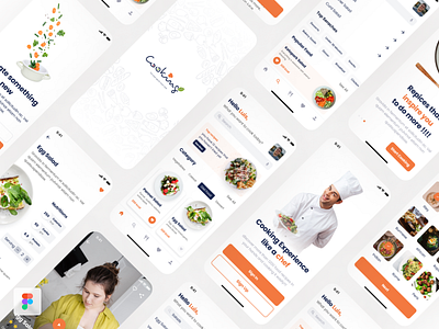 Recipe App UI Kit app clean cooking design food minimal recipe ui ux