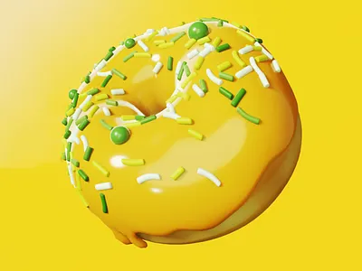3D Thai Pistachio Donut 3d 3dblender 3dillustration blender donut
