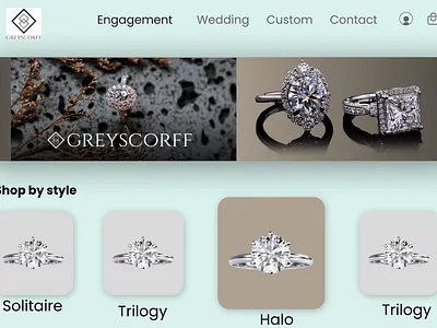 Jewelry Web Site Design: Landing Page / Home Page UI creative logo graphic design