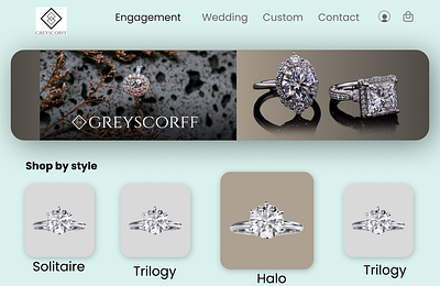 Jewelry Web Site Design: Landing Page / Home Page UI creative logo graphic design