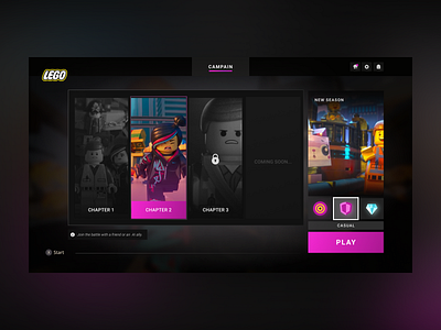Game UI/UX 006 - Lego Campaign campaign casual concept design experience fun game gamers gaming interface lego play players product ui user ux visual