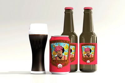 Straight to Ale Beer Label Illustration artwork beer beverages design illustration logo music packaging design poster