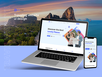 Traveling website landing page app design travel agency travel website design traveling landing page design travelling landing page ui ui design uiux design user interface