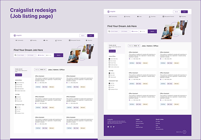 Craigslist redesign (Job listing page) branding design ui ux web