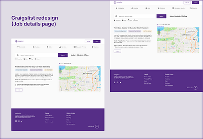 Craigslist redesign (Job details page) branding design ui ux web