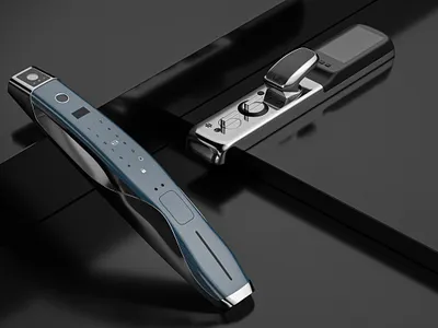 C4D-Smart lock 3d design 产品 渲染