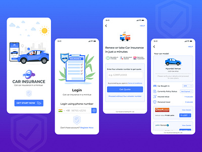 Car Insurance Application mobile application ui user interface ux