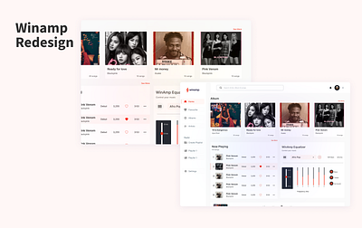 WinAmp redesign branding design ui ux web