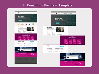 IT Consulting Business Website Template 3d 3d logo branding design figma graphic design illustration illustrator logo photoshop typography ui ux vector web desgin webdesign