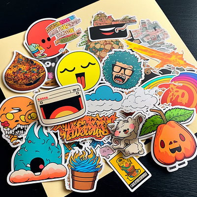 The ultimate sticker collection spanning decades #7 ai draw illustration midjourney stamp