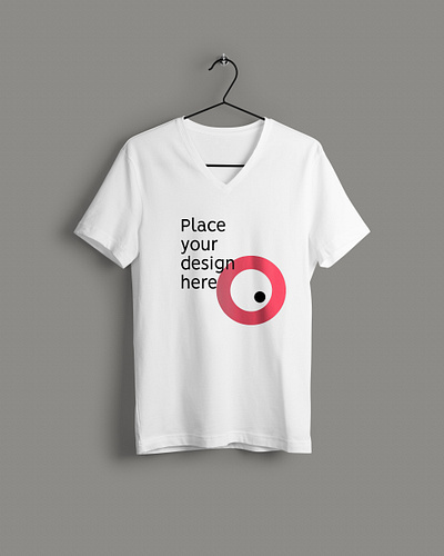 V-neck T-shirt Mockup - Free design download mockup free download free mockup freebie illustration mockup template psd mockup tshirt mockup vneck