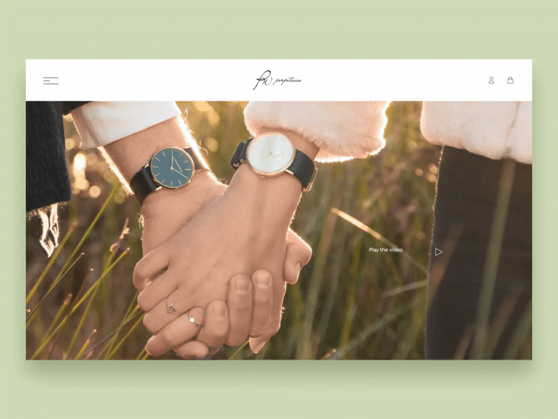 Perpetuus - watch e-commerce animation design e com ecommerce interactive motion graphics ui watch watch shop watches web web design website