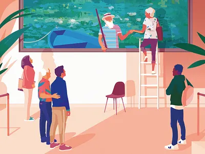 "Art, culture et Alzheimer" age alzheimer art artwork claudemonet digital illustration digitalart illustration illustrator monet museum old paint painting pop art