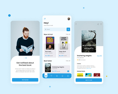 Book Store Mobile App app app design book store book store app book store app design book store ui app design ui ui design uiux design user interface