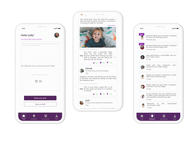 Homemaker Connect App home praise ui ux