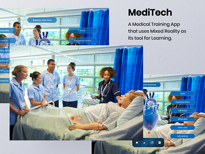 MediTech app design mixed reality mobile ui ui ux