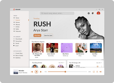Redesign of Winamp Media Player design ui uiux design