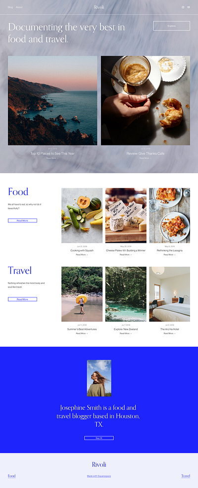 Rivoli - Website Template - Squarespace app art blog concept design graphic design online store photography squarespace template theme ui ui design uiux ux ux design web design web development website