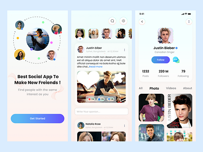 Social media app app ui ux car web ui design illustration mobile ui social media ui ui ux web uix