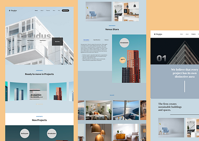 Cioudus - Residential Project Flats Apartments Homepage branding design graphic design illustration merch typography ui ux vector