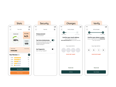 Swift Dispatch | Settings screen app design mobile app ui ux