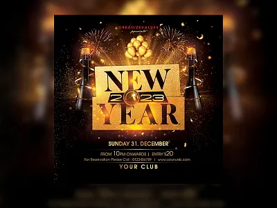 New Year Flyer happy new year new year new year celebration new year celebrations new year flyer new year party new year party flyer new years eve nye