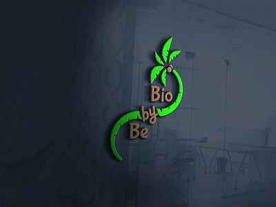 Bio By Be 3d abstract logo branding company logo graphic design logo palm palm logo palm tree