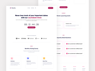 County - Countdown Timer countdown timer visual design web design website