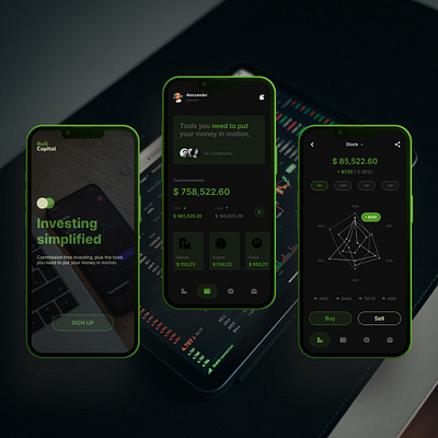 Bull Capital Investing Mobile App app design figma mobile app ui ux webdesign