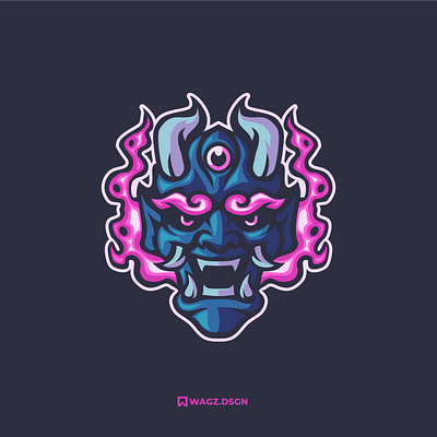 ONI MASK design graphic design illustration logo mascot mascot logo mask logo mask mascot oni mask vector