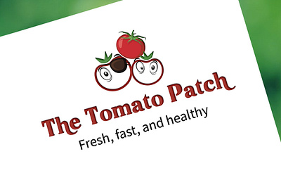 Tomato Patch 3d branding eyepatch eyepatch logo fresh food logo graphic design healthy food healthy food logo logo tomato logo